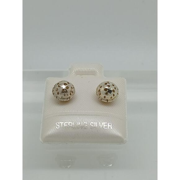 Vintage 925 Sterling Silver Bali Tribal Ball Stud Earrings 7mm - Picture 3 of 6